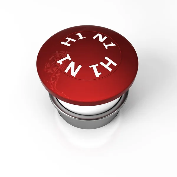 Кнопка H1n1 — стокове фото