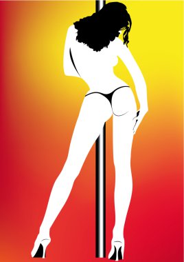 Sexy back woman clipart