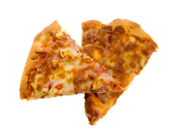 Два ломтика пиццы — стоковое фото