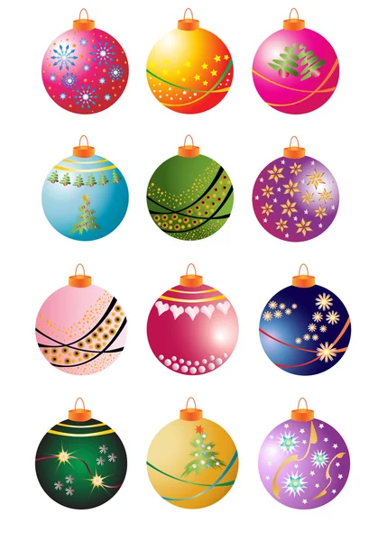 Collection de boules de Noël — Photo