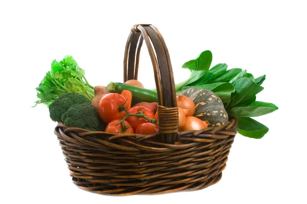 Mandje van markt groenten — Stockfoto