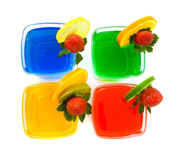 Cuatro coloridas bebidas mezcladas — Foto de Stock