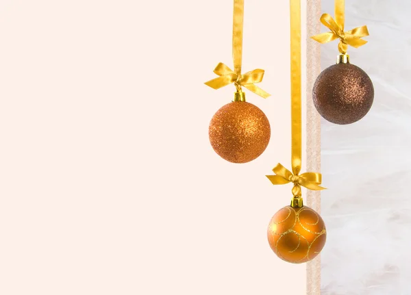 Christmas Baubles with Copy Space Stock Image