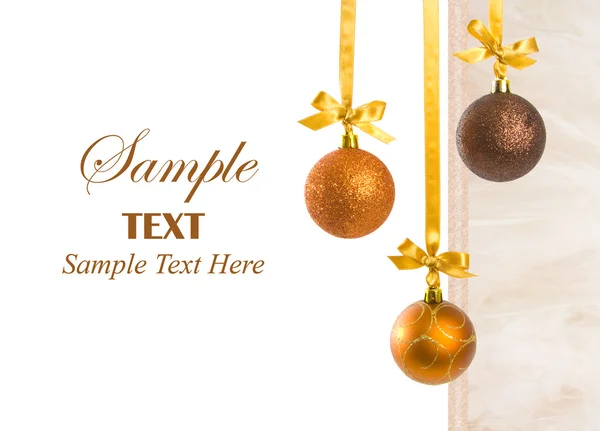 Christmas Baubles with Copy Space — Stock Photo, Image