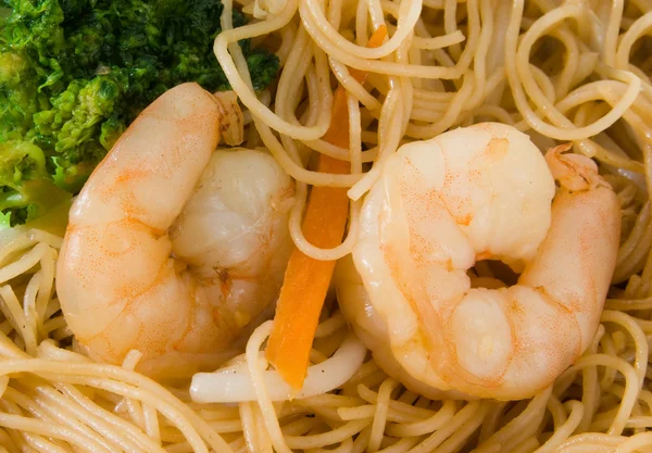 King Prawn and Rice Noodles — Stock Photo, Image