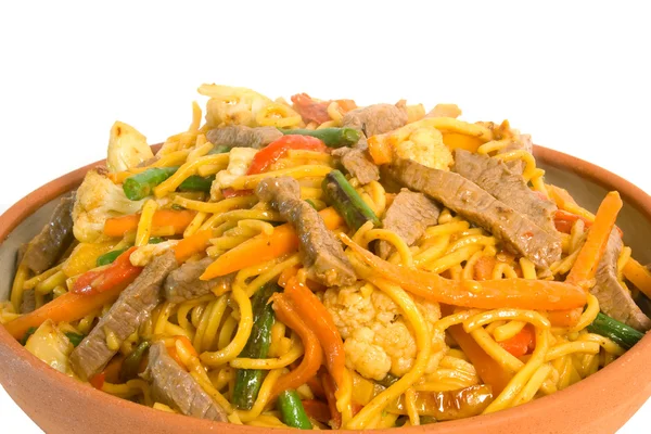Noodle Beef Stir Fry — Stock Photo, Image