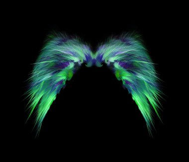 Soft Feathery Angel Wings Abstract clipart