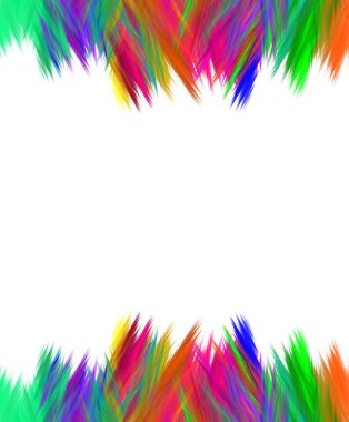 Vibrant scribble borders over white clipart