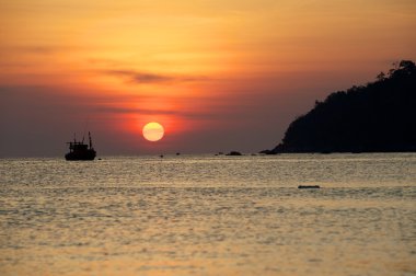 The traditional Thai longtail boat clipart