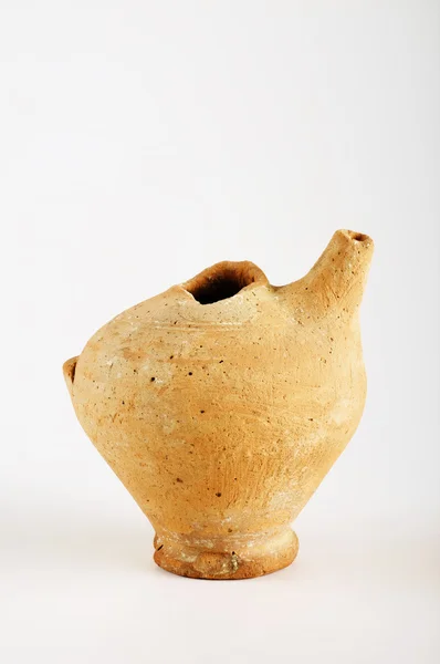 Old jug isolated on the white background — Stock Photo, Image