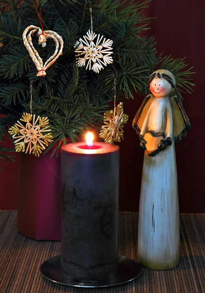 Angelo e candela 2 — Foto Stock