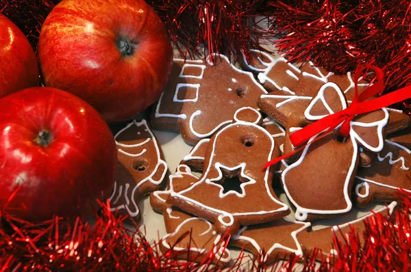 Elma ve gingerbread 2 — Stok fotoğraf