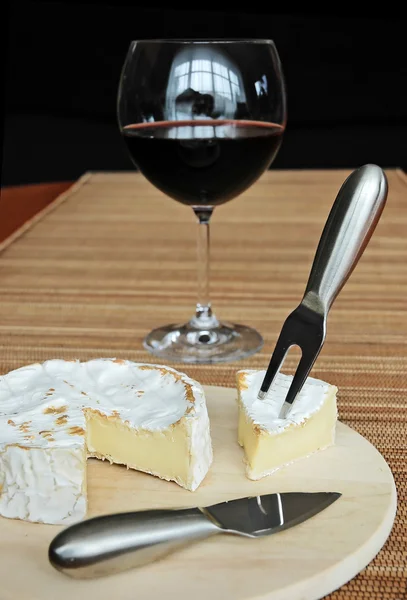 Sýr a víno — Stock fotografie