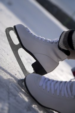 Skaters wearing skates clipart