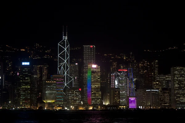 Vista nocturna en Hong Kong — Foto de Stock