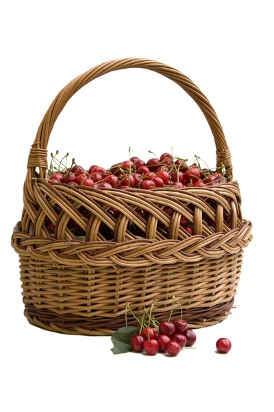 stock image Basket with cherries