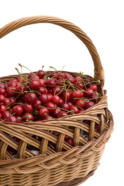 Basket with cherries — Stock Photo, Image