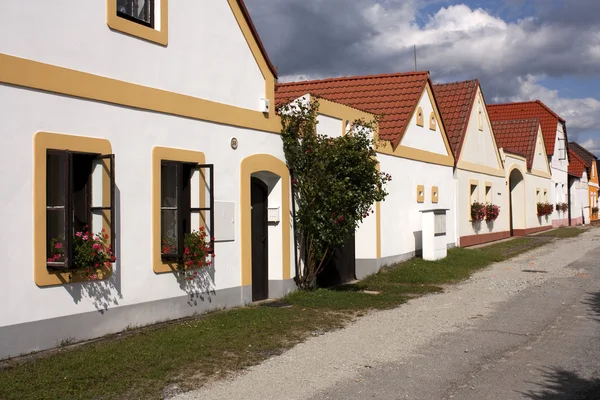 Casas vintage em Trebon, República Checa — Fotografia de Stock