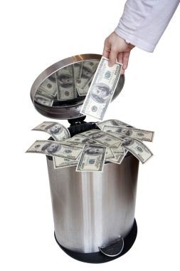 Wasting money clipart