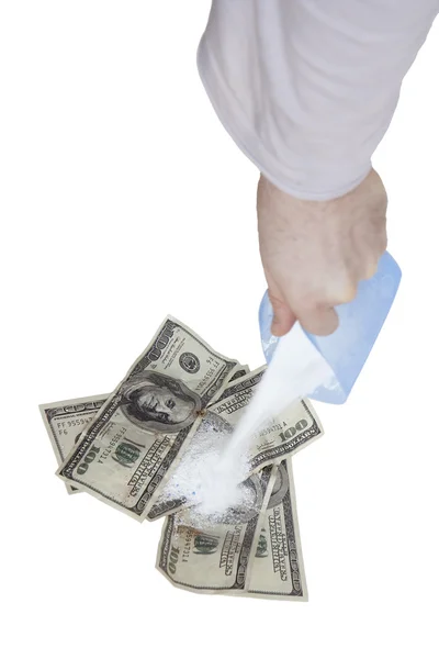 Washing dirty money — Stock Photo, Image