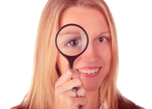 Stock image Girl with lens