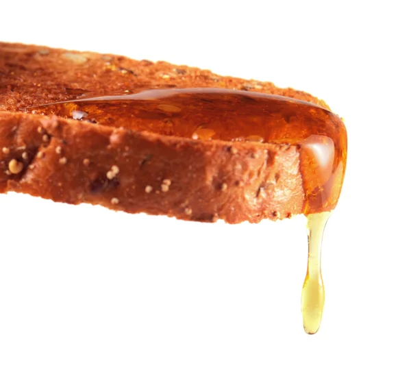 Toast en honing — Stockfoto