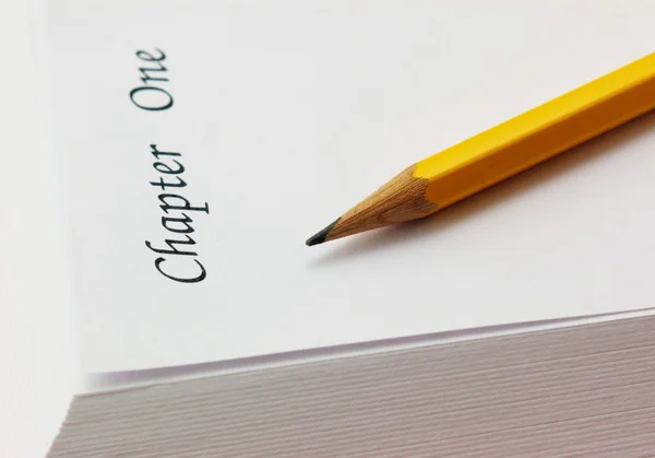 Writing the chapter — Stock Photo, Image
