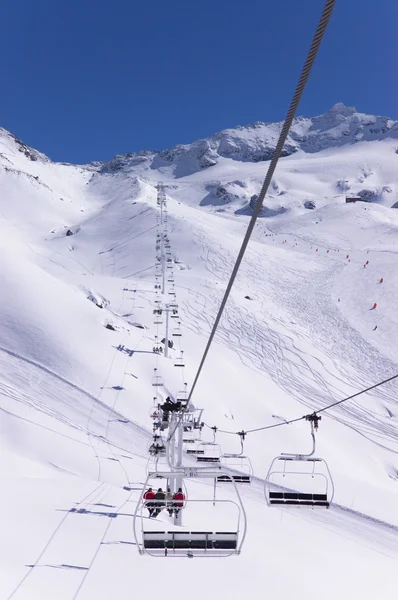 Зимові Альпи гірський курорт — стокове фото