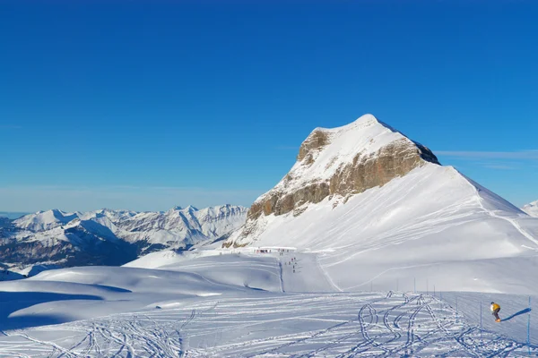 Alpy zimą górskiego — Zdjęcie stockowe