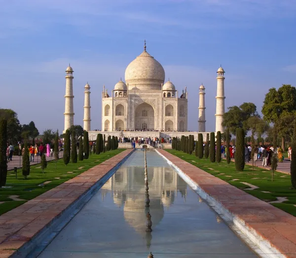 Mausoléu Taj Mahal em Agra — Fotografia de Stock