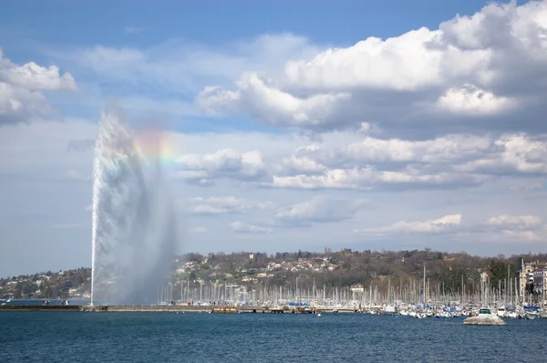 stock image Jet D'eau Geneva fountain