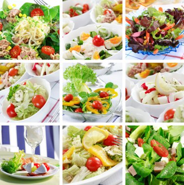 Healthy food collage clipart