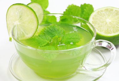 Herbal green tea clipart
