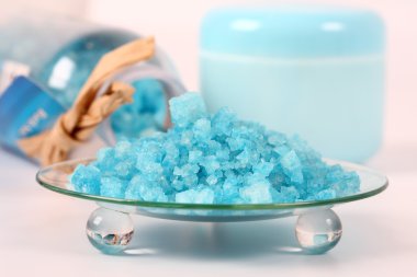 Bath salt for wellness clipart