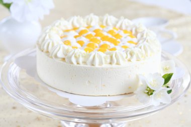 Yogurt cake with oranges clipart