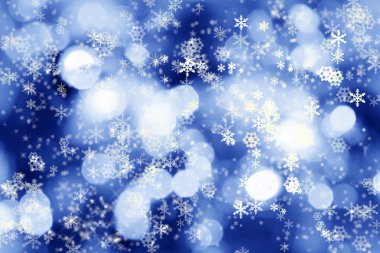 Winter lights background clipart