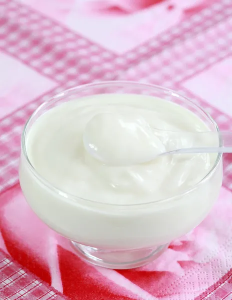 Weißer Joghurt — Stockfoto