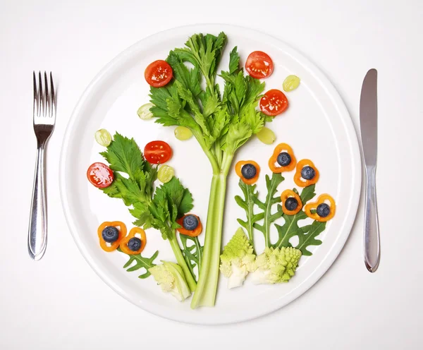 더 많은 야채를 먹는 — 스톡 사진