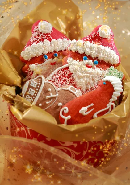 Pan de jengibre Santa Claus para Navidad — Foto de Stock