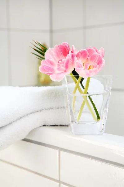 Bathroom detail in white — Stock Photo, Image