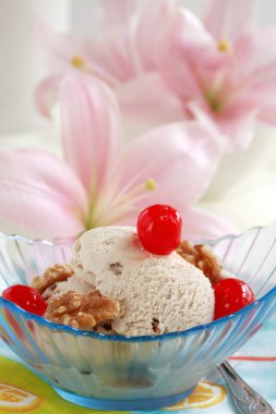 Walnut ice cream clipart