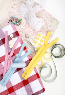 Sewing items clipart