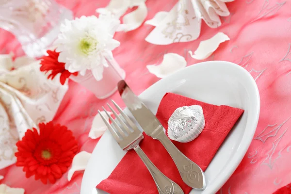 Romantische Tischdekoration — Stockfoto