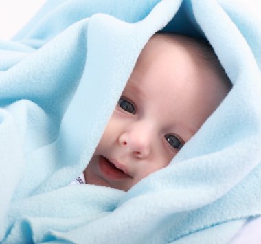 Adorable newborn portrait clipart