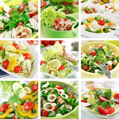 Healthy food collage clipart