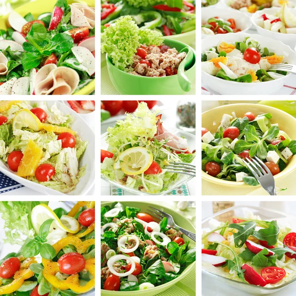 Hälsosam mat collage — Stockfoto