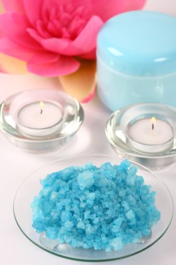 Bath salt for wellness clipart