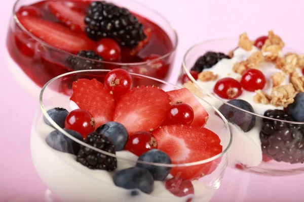 Iogurtes saudáveis — Fotografia de Stock