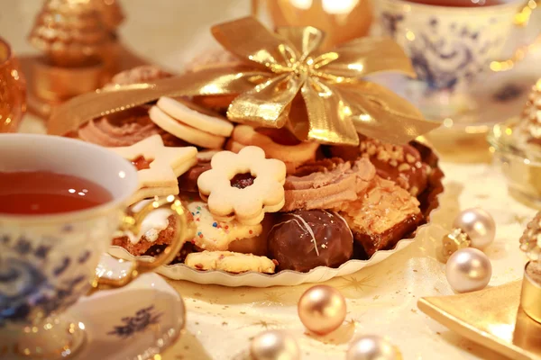 Вкусное рождественское печенье — стоковое фото