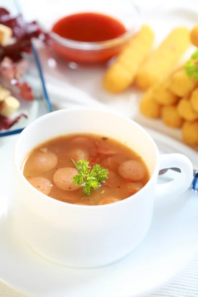 Zupa z czerwonej kapusty — Zdjęcie stockowe